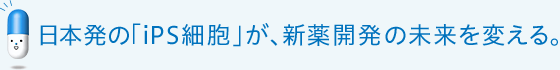 日本発の「iPS細胞」が、新薬開発の未来を変える。