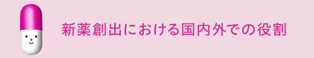 新薬創出における国内外での役割