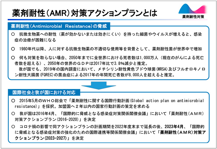 図1　薬剤耐性（AMR）対策アクションプランとは