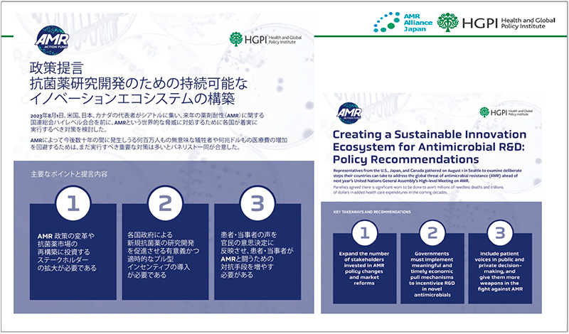 図2　政策提言「抗菌薬研究開発のための持続可能なイノベーションエコシステムの構築」