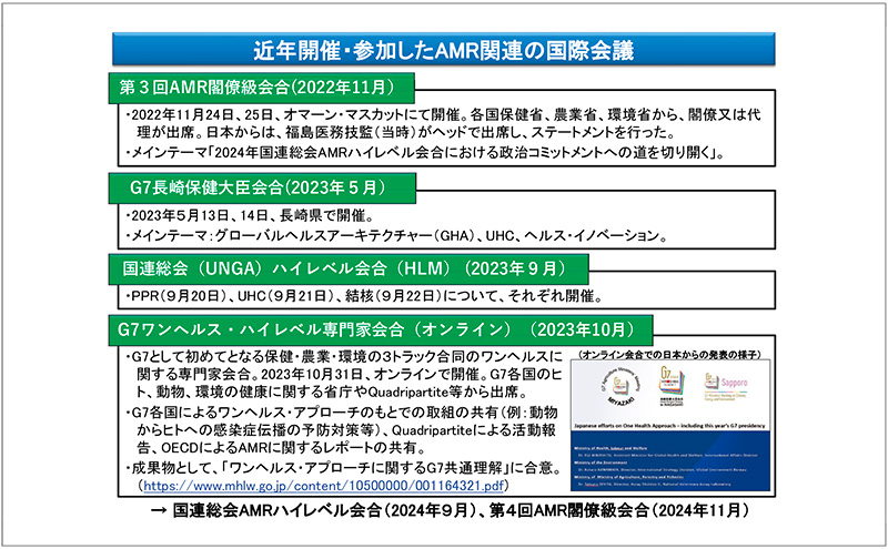 図4　近年開催・参加したAMR関連の国際会議